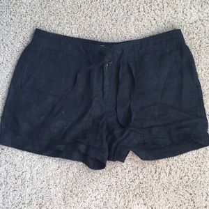 LOFT Black Linen Shorts
